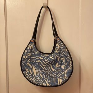 Blue and white bag